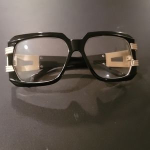 Sleek Clear Lens Glasses in Black & Gold